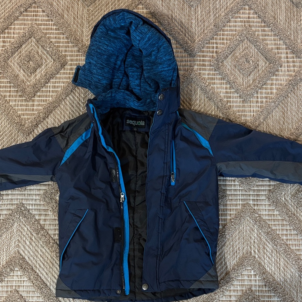 Sequoia Navy and Gray Kids Puffer Jacket